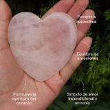 Guasha corazón redondo Cuarzo Rosa