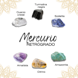 Set de cuarzos para mercurio retrógrado