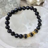 Pulseras elásticas de Turmalina negra