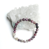 Pulsera elástica de Turmalina Rosada
