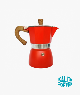 Moka italiana color rojo