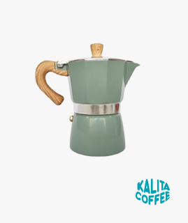 Moka italiana color turquesa