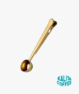 Cuchara Pinza Dorado Acero Inoxidable para Café