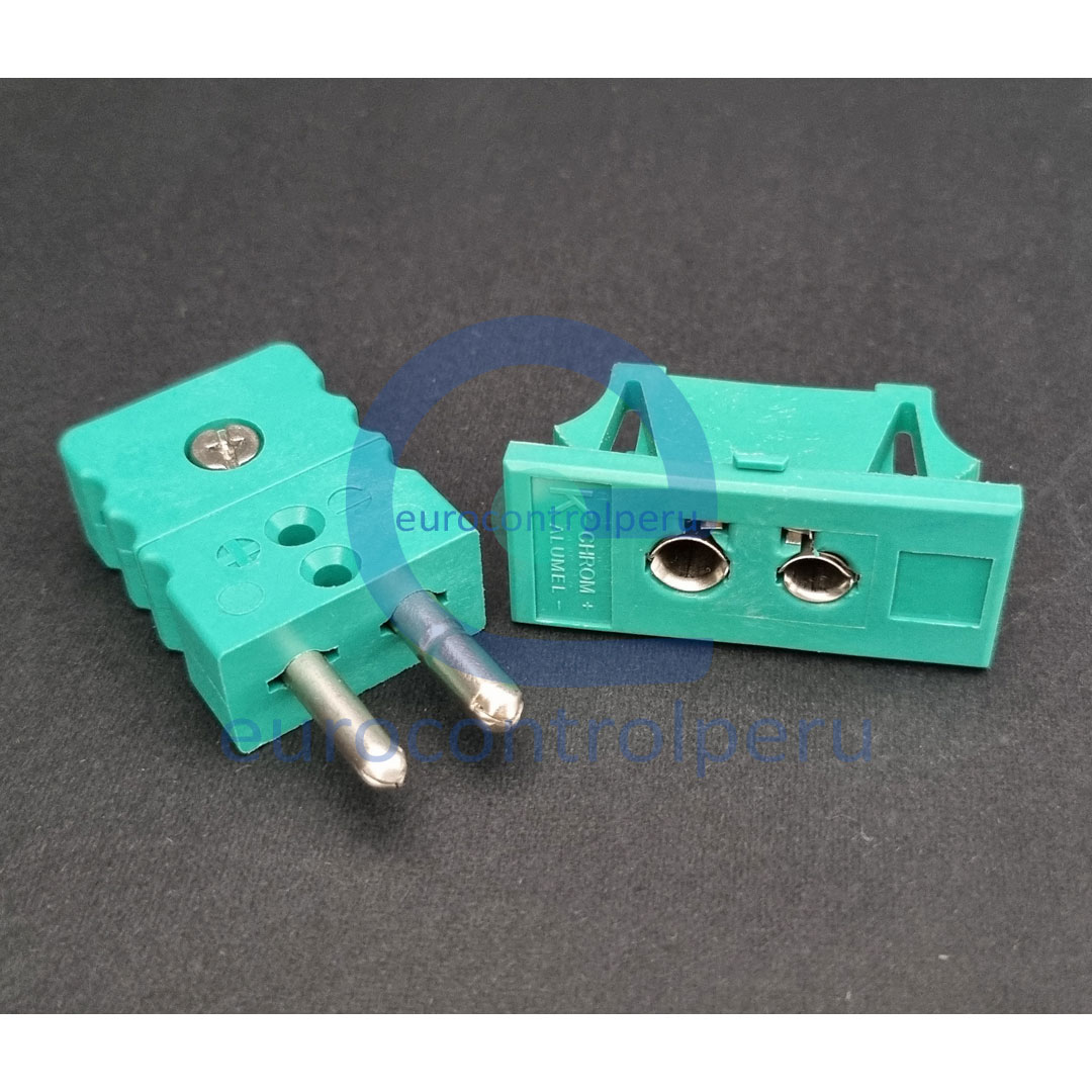 Conectores De Termopar Tipo K Sourcing Map - Enchufe Macho Para Cables De Sensor, Resiste Hasta 220°C, Color Verde