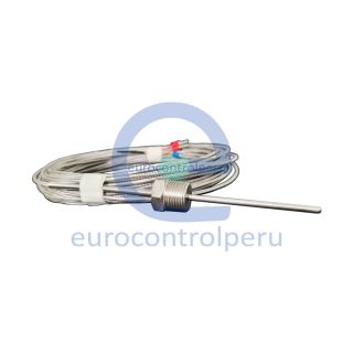 Sensor PT100 con Cable con Funda de Fibra de Vidrio y Malla