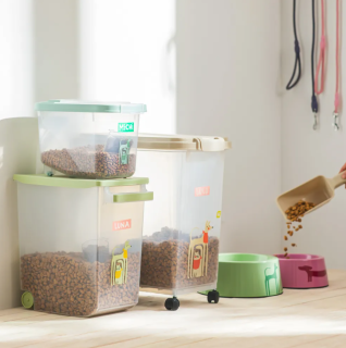 Contenedor para Comida de Mascotas con Ruedas - 2