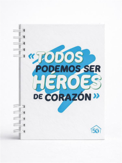 CUADERNO BLANCO HÉROES DE CORAZÓN