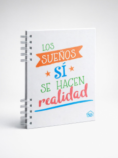 CUADERNO BLANCO LOS SUEÑOS SI SE HACEN REALIDAD