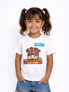POLO BLANCO CARA DE NIÑA