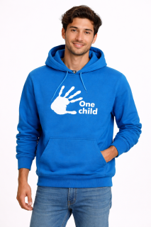 Polera One Child Cyan con Capucha - CABALLERO