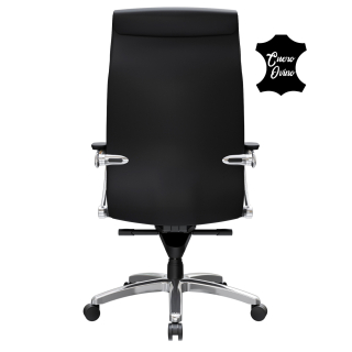 Silla Ergonómica Letto Cuero Ovino Negro Ofideas - 4