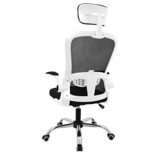 Silla Giratoria Evok Brazos Abatibles Blanco/Negro Ofideas - 7