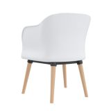 Poltrona Fija Lia Acolchada Color Blanco Tapiz Gris Ofideas