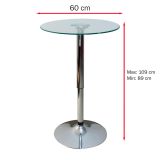 Mesa De Bar Regulable En Altura Flap Vidrio Ofideas