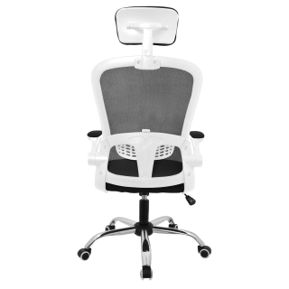 Silla Giratoria Evok Brazos Abatibles Blanco/Negro Ofideas - 9