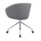 Poltrona Giratoria Bow Acolchada Color Gris Ofideas