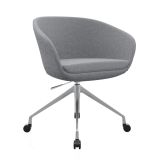 Poltrona Giratoria Bow Acolchada Color Gris Ofideas