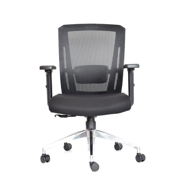 Silla Ergonómica Reclinable Delphi II Gerente 3D. Aluminio Negro Ofideas