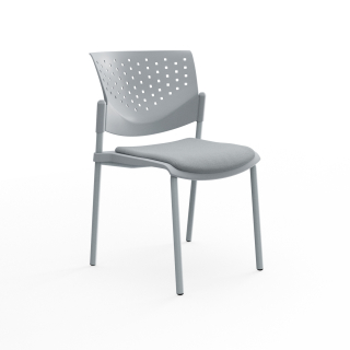 Silla Fija De Visita Butterfly Tapizado Gris Ofideas