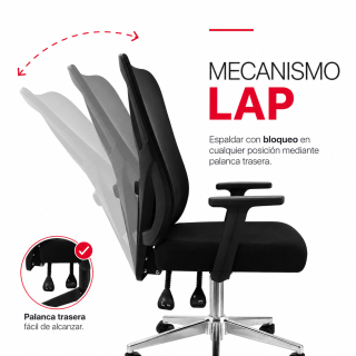 Silla Reclinable Benfor Gerente Negro Ofideas - 2