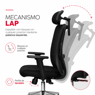 Silla Giratoria Fronx Presidente Negro Ofideas - 6