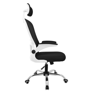 Silla Giratoria Evok Brazos Abatibles Blanco/Negro Ofideas - 5