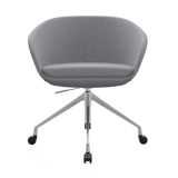 Poltrona Giratoria Bow Acolchada Color Gris Ofideas