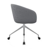 Poltrona Giratoria Bow Acolchada Color Gris Ofideas