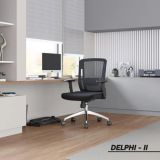 Silla Ergonómica Reclinable Delphi II Gerente 3D. Aluminio Negro Ofideas