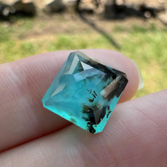 Andean blue opal with dendrites