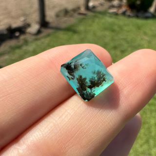 Andean blue opal with dendrites - 2