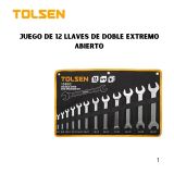 12PCS DOUBLE OPEN END SPANNER SET Código: 15892