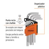 JUEGO 10 LLAVES ALLEN STD PUNTA HEXAGONAL CON ORGANIZADOR Código: 15539