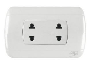 TOMACORRIENTE DOBLE PARA EMPOTRAR CLASSIC , MARCA: HOME LIGHT código: 46191