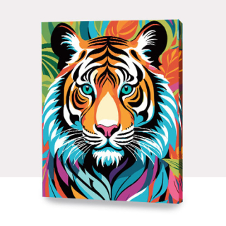 Paint by Numbers Tigre explosión-creativa  40x50cm