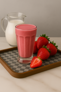 JUGO DE FRESA CON  LECHE / STRAWBERRY JUICE WITH MILK
