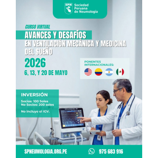 CURSO VIRTUAL AVANCES Y DESAFÍOS EN VENTILACIÓN MECÁNICA Y MEDICINA DEL SUEÑO
